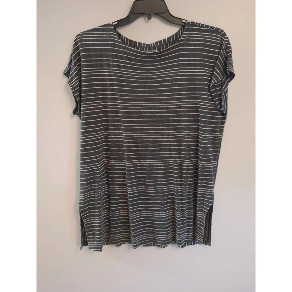 Eileen Fisher Black White Striped Tunic - Women's Size Medium